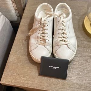 Saint Laurent White Sneakers Size 38.